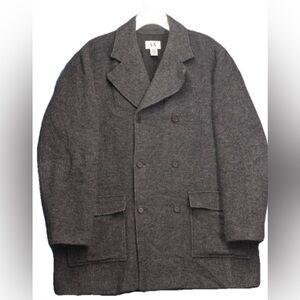 Armani Exchange Wool Blend Jacket Coat A/X Men's Large Dark Gray Designer Preppy